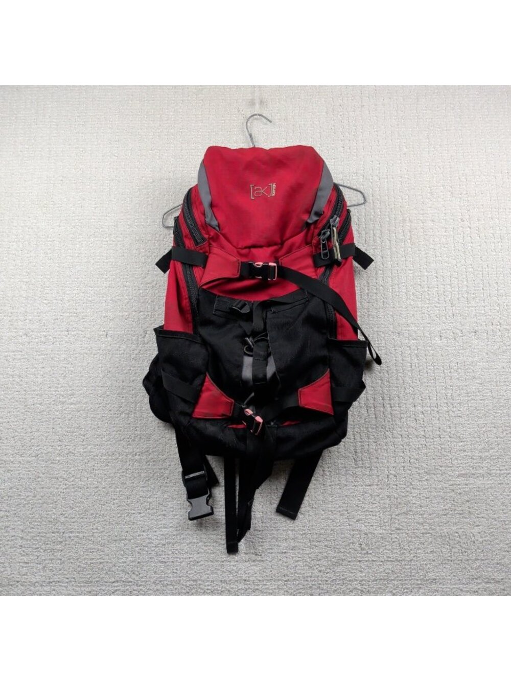 Y2K Burton AK Gorpcore Hiking / Snowboard Backpack Red / Gray Tech Outdoor 2000'